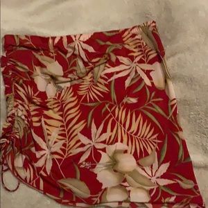 Red floral print Top